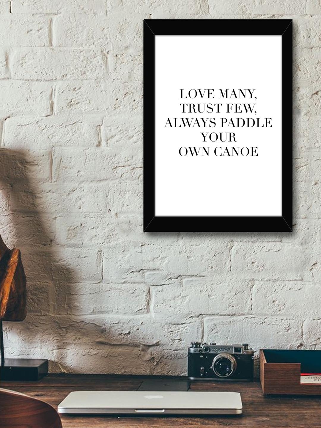 

TIED RIBBONS Black & White Inspirational Typographic Wall Art