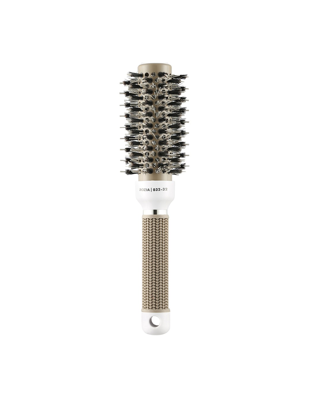 

Rozia Pro Round Hair Comb Brush for Blow Drying with Natural Boar Bristle, Beige