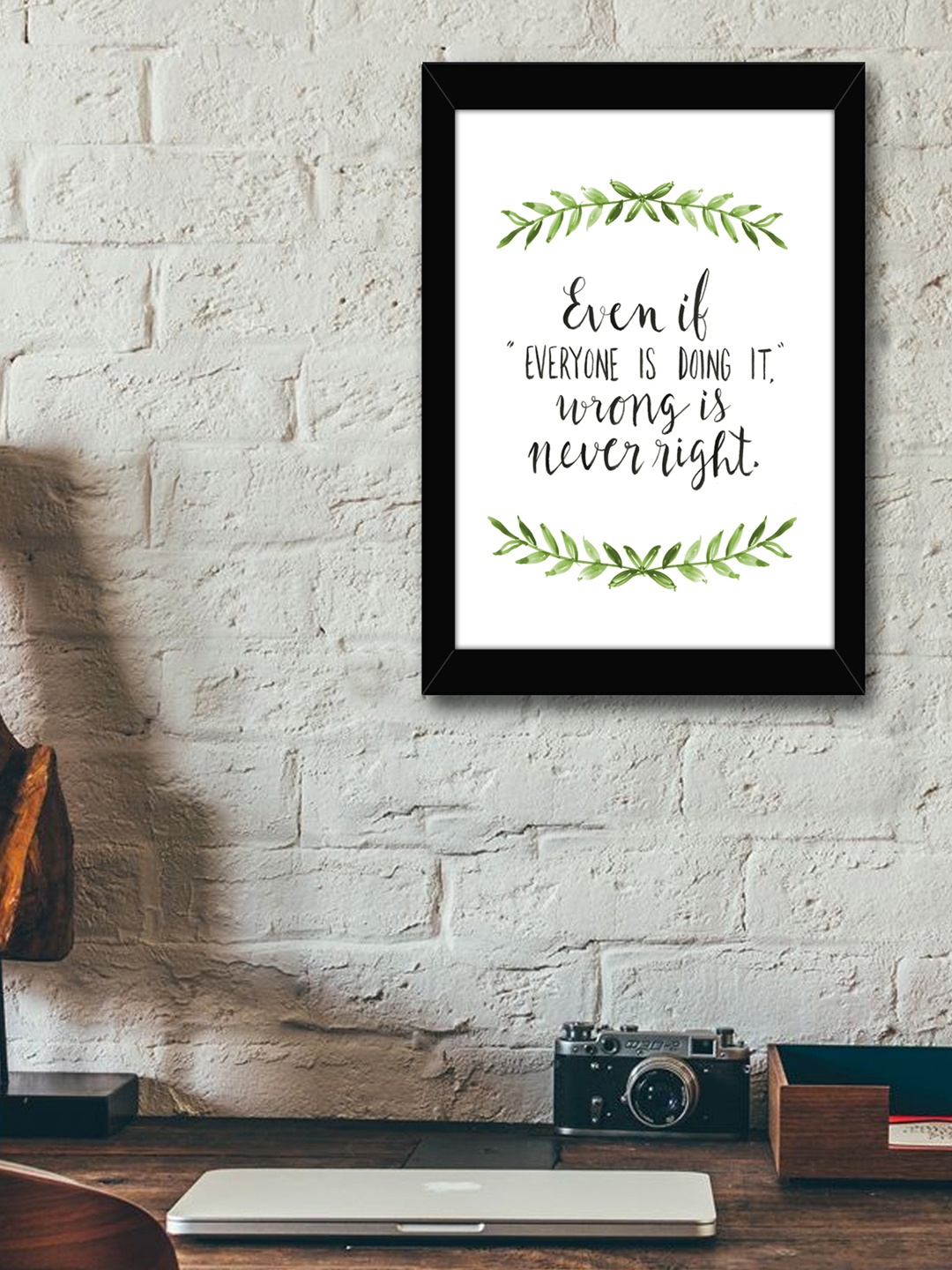 

TIED RIBBONS Black & White Solid Inspirational Typographic Wall Art