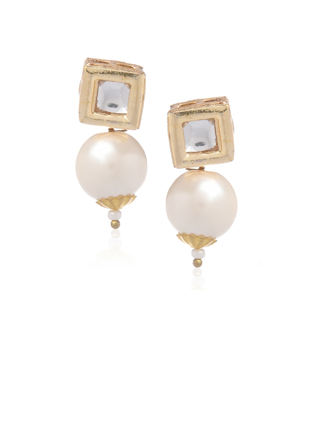 

Bamboo Tree Jewels Gold-Toned Handcrafted Contemporary Studs