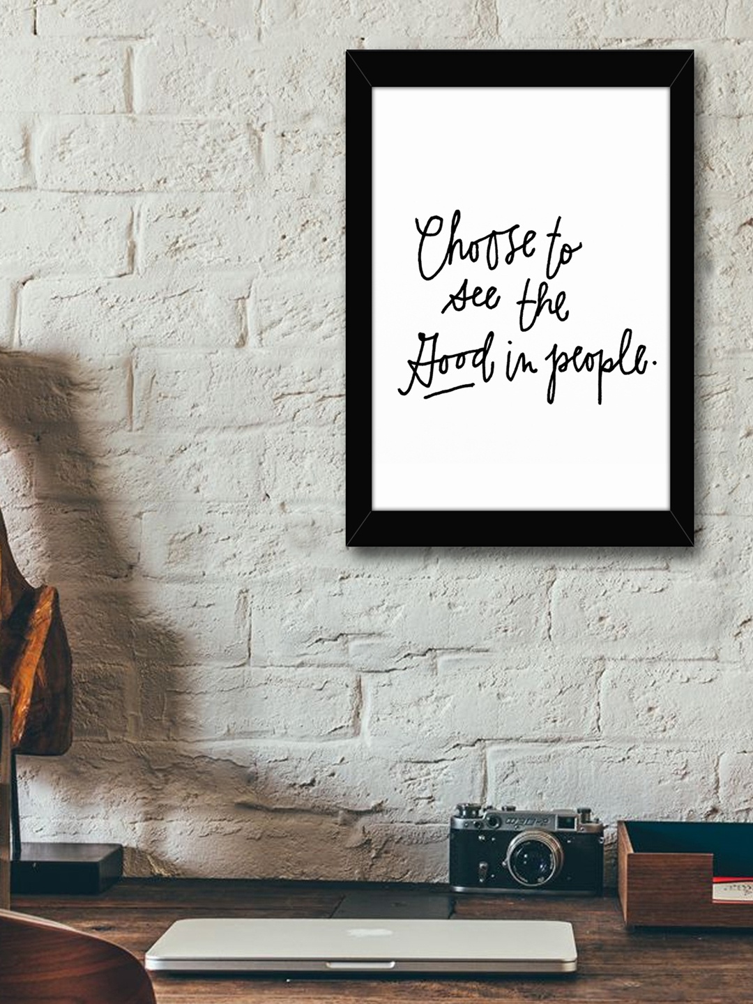 

TIED RIBBONS Black & White Solid Inspirational Typographic Wall Art