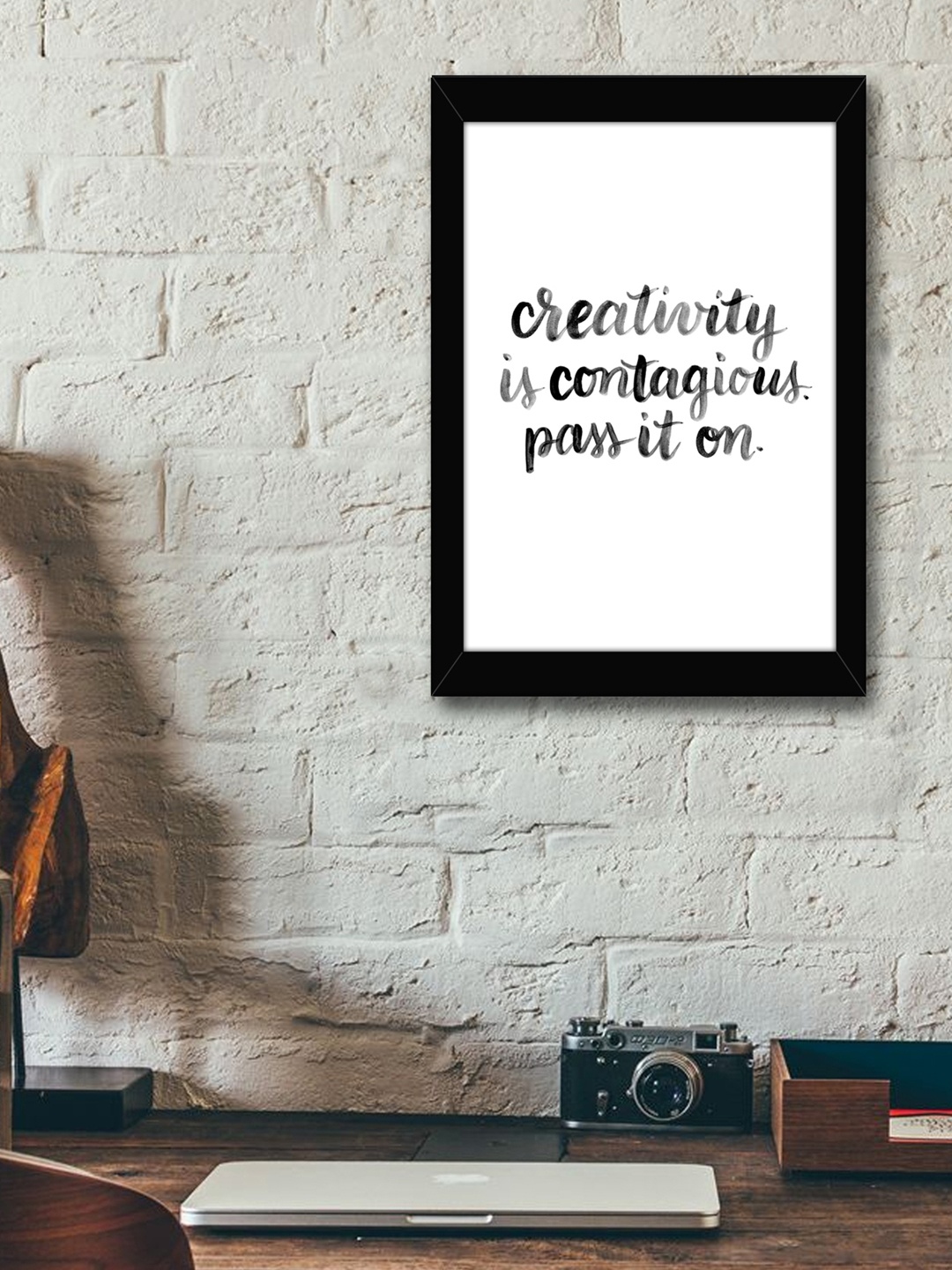 

TIED RIBBONS Black & White Solid Inspirational Typographic Wall Art