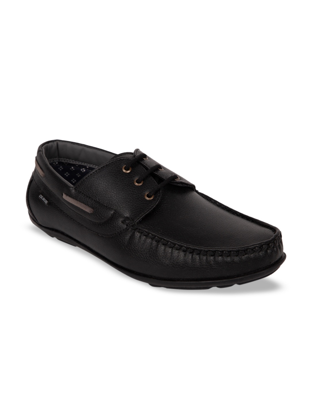 

Duke Men Black Boat Shoes