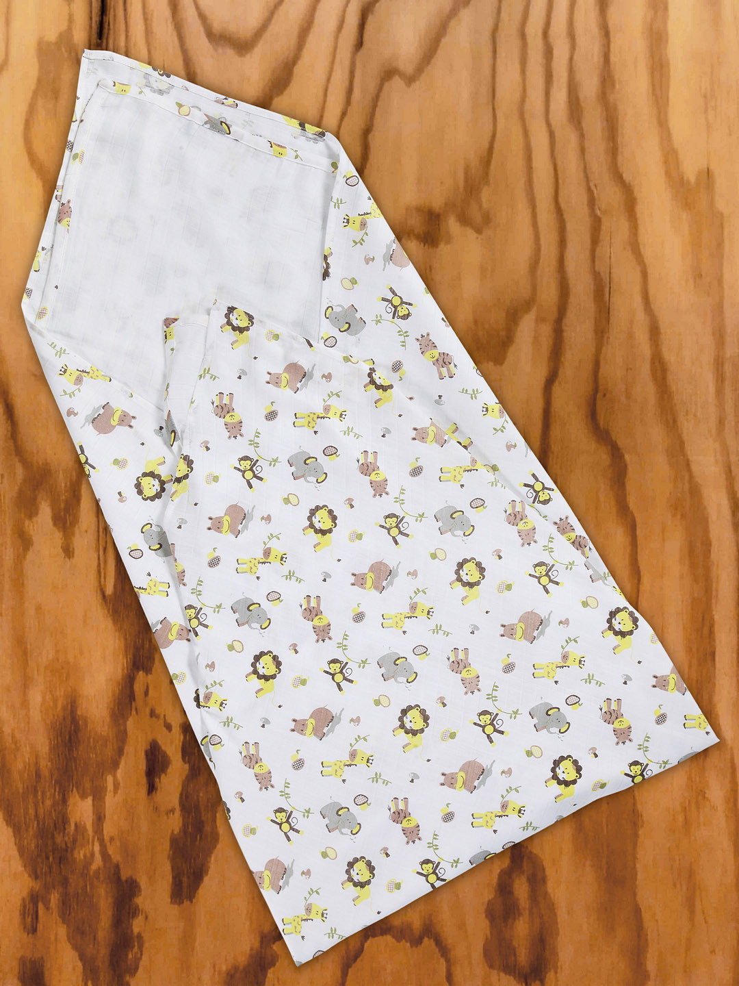 

My Milestones Kids White Pure Cotton Muslin Baby Swaddle 2 pc set