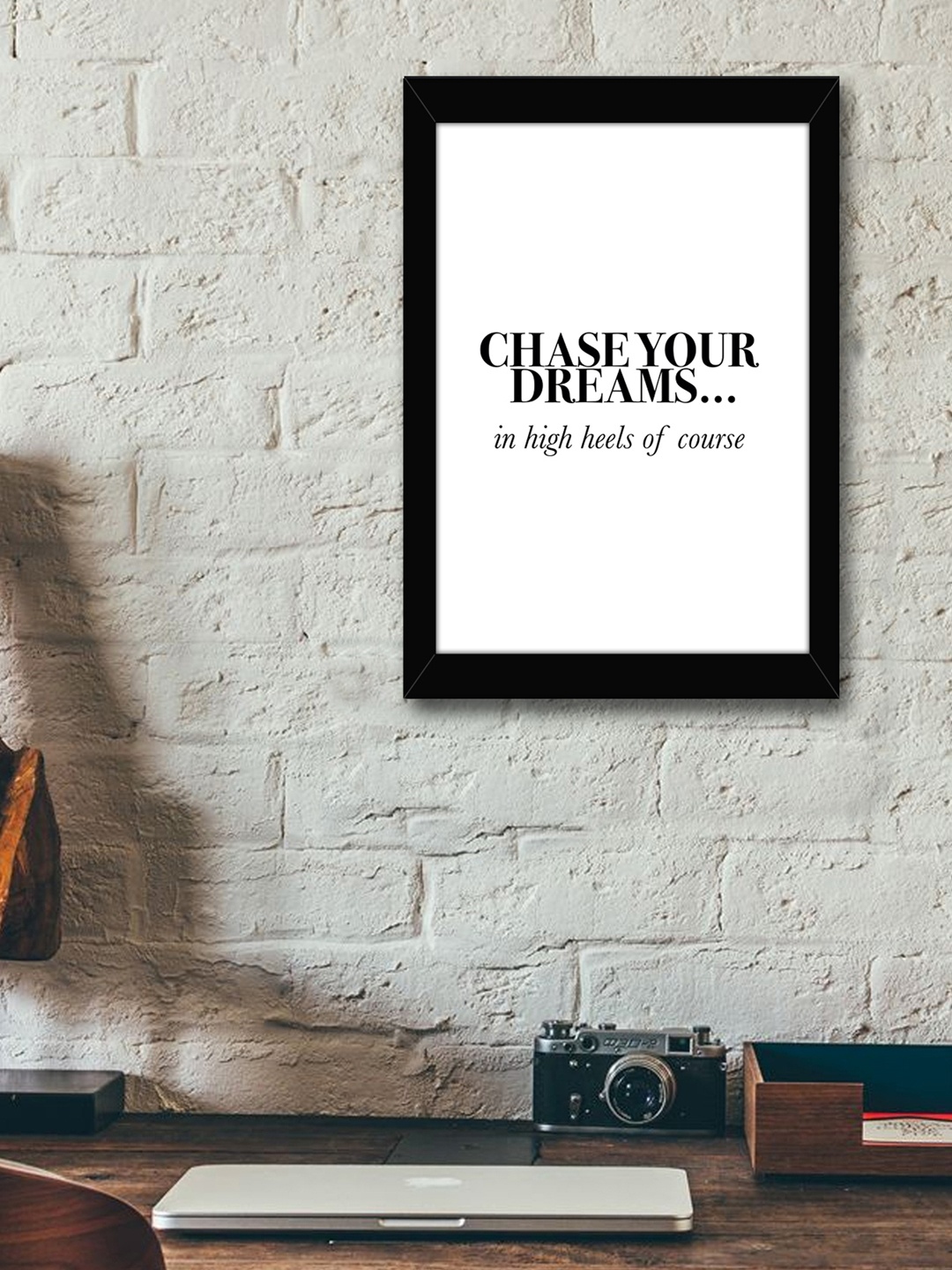 

TIED RIBBONS Black & White Solid Inspirational Typographic Wall Art