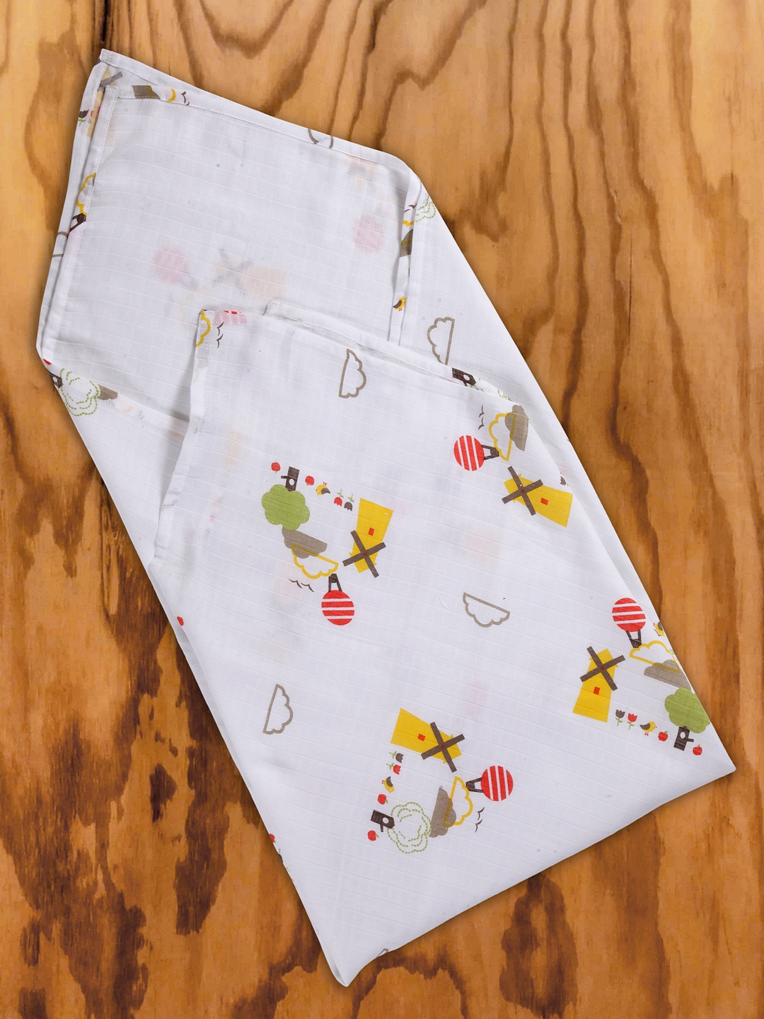 My Milestones Kids White Pure Cotton Muslin Baby Swaddle 2 pc set