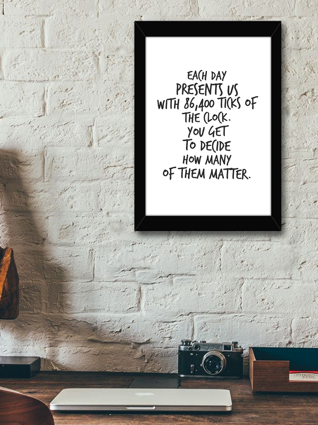 

TIED RIBBONS Black & White Inspirational Typographic Wall Art