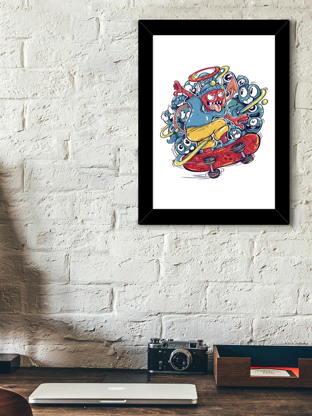 

TIED RIBBONS Black & Blue Solid Graphic Wall Art
