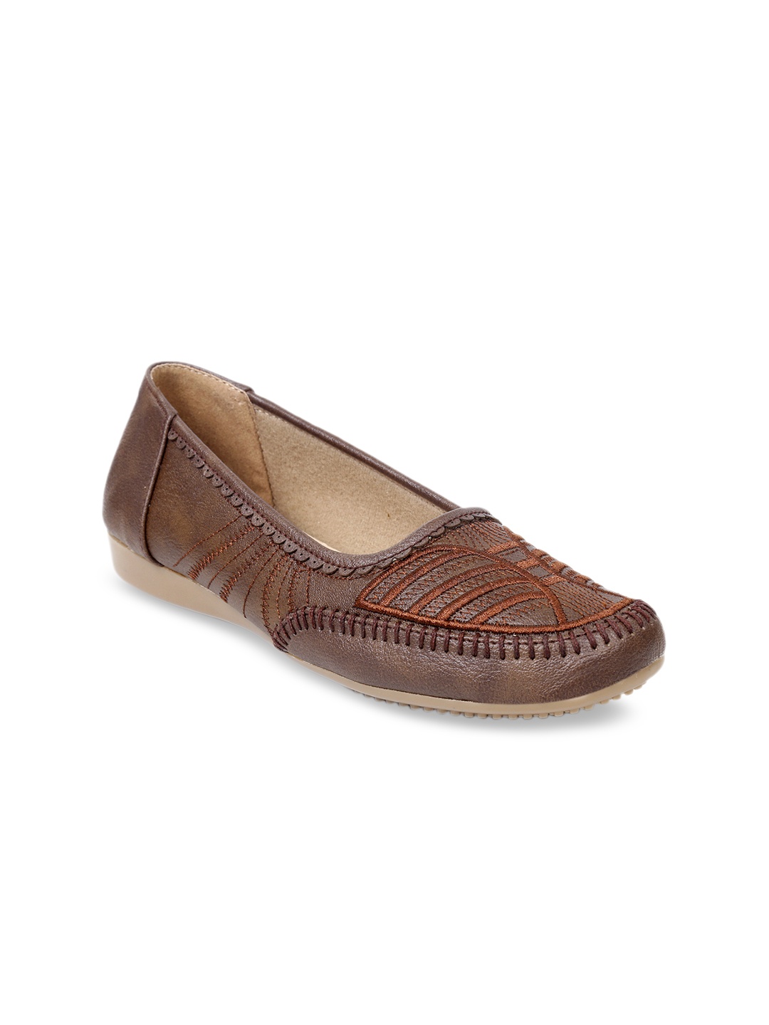

meriggiare Women Brown Solid Ballerinas
