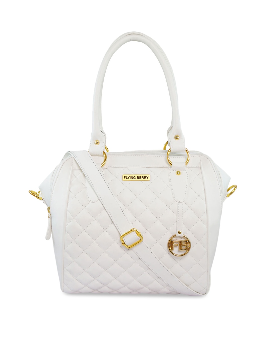FLYING BERRY White Textured Handheld Bag