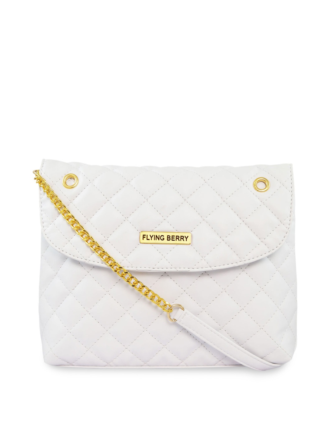 FLYING BERRY White Solid Sling Bag