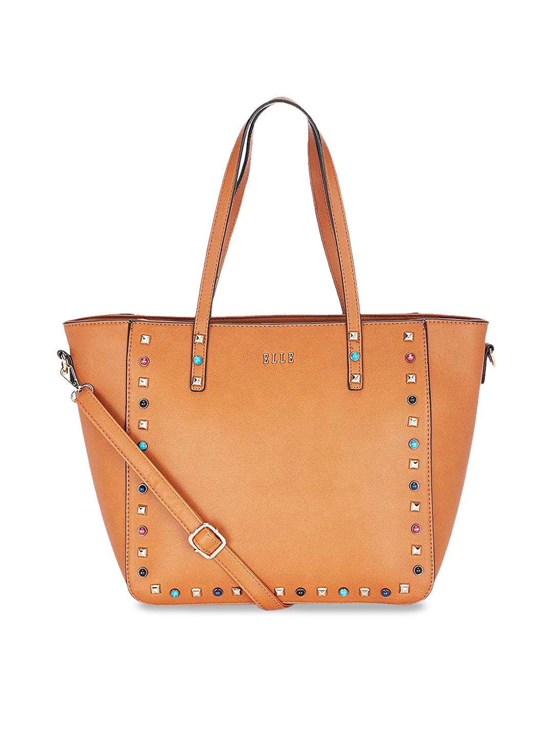 

ELLE Brown Embellished Shoulder Bag