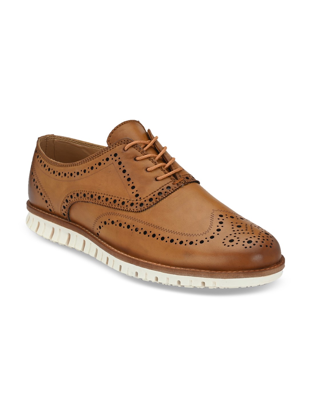 

El Paso Men Tan Brown Lightweight Brogues