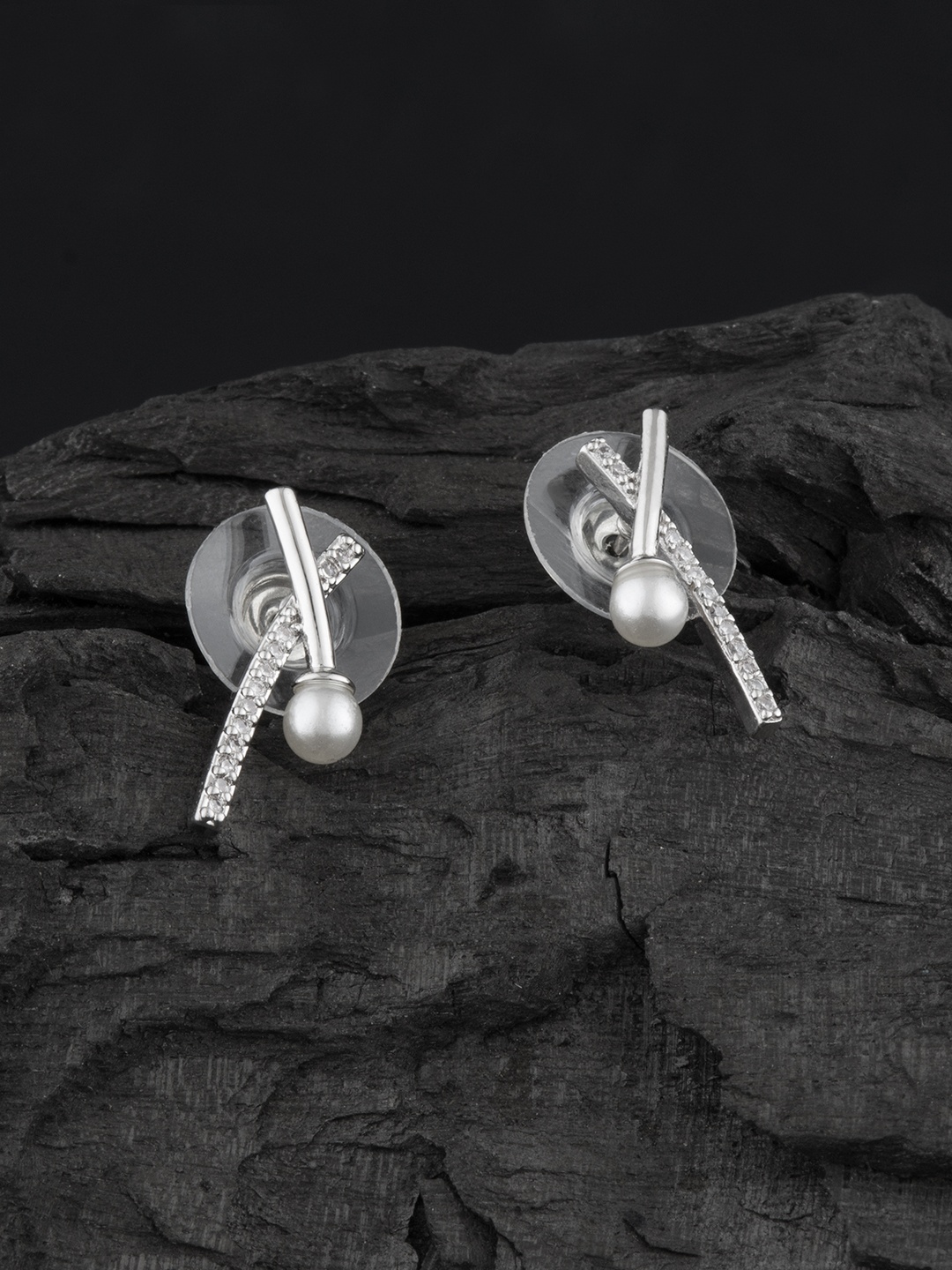 

E2O Silver-Plated Quirky Studs