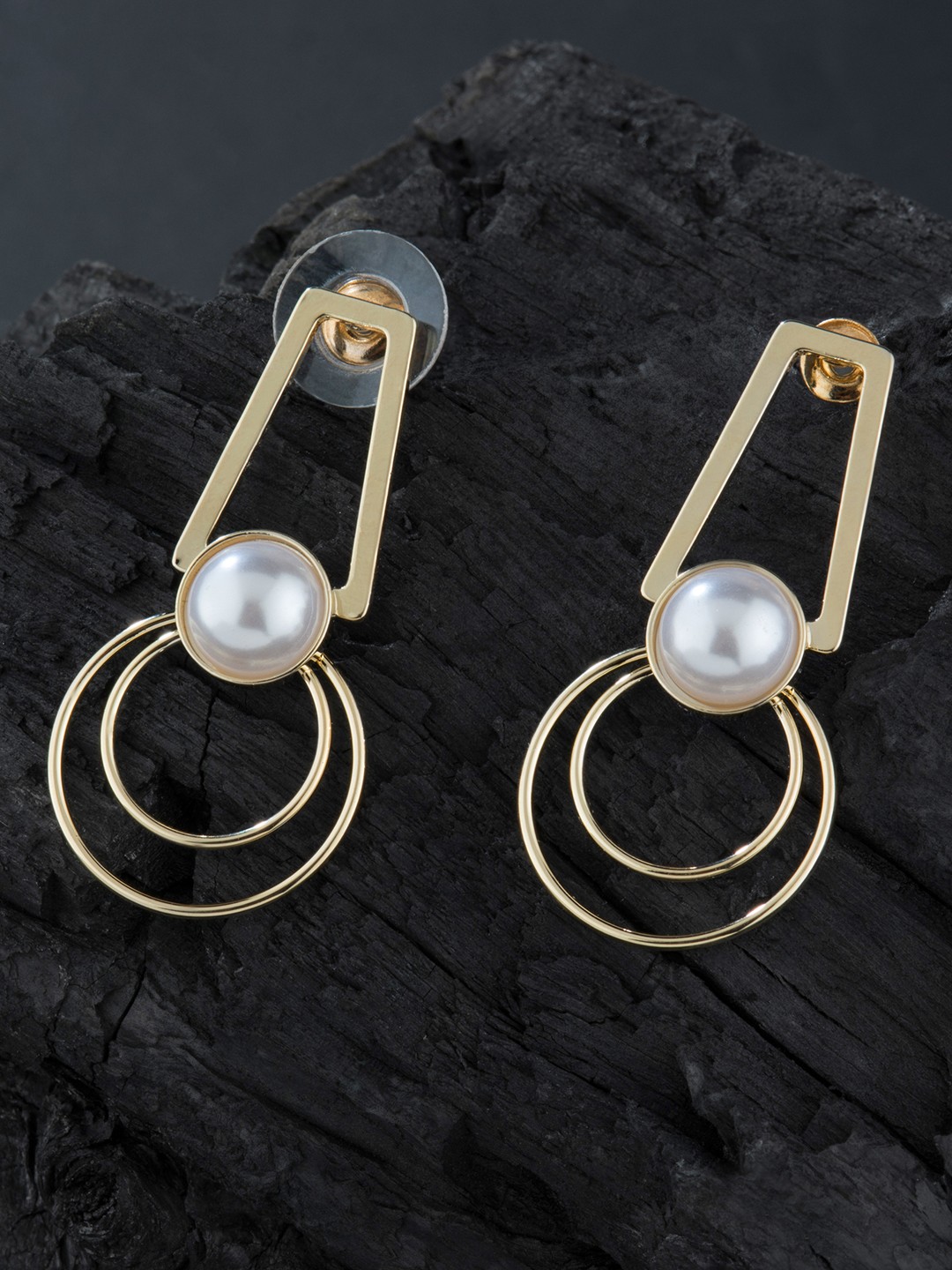 

E2O Gold-Plated Geometric Drop Earrings