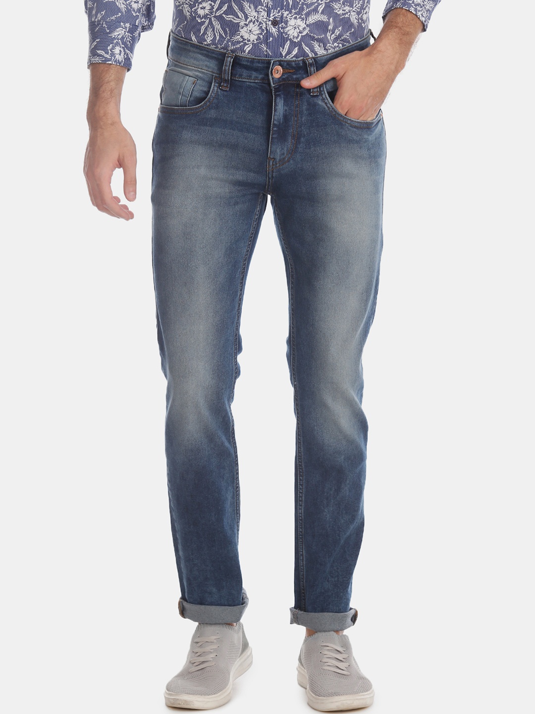 

Flying Machine Men Blue Slim Fit Mid-Rise Clean Look Jeans