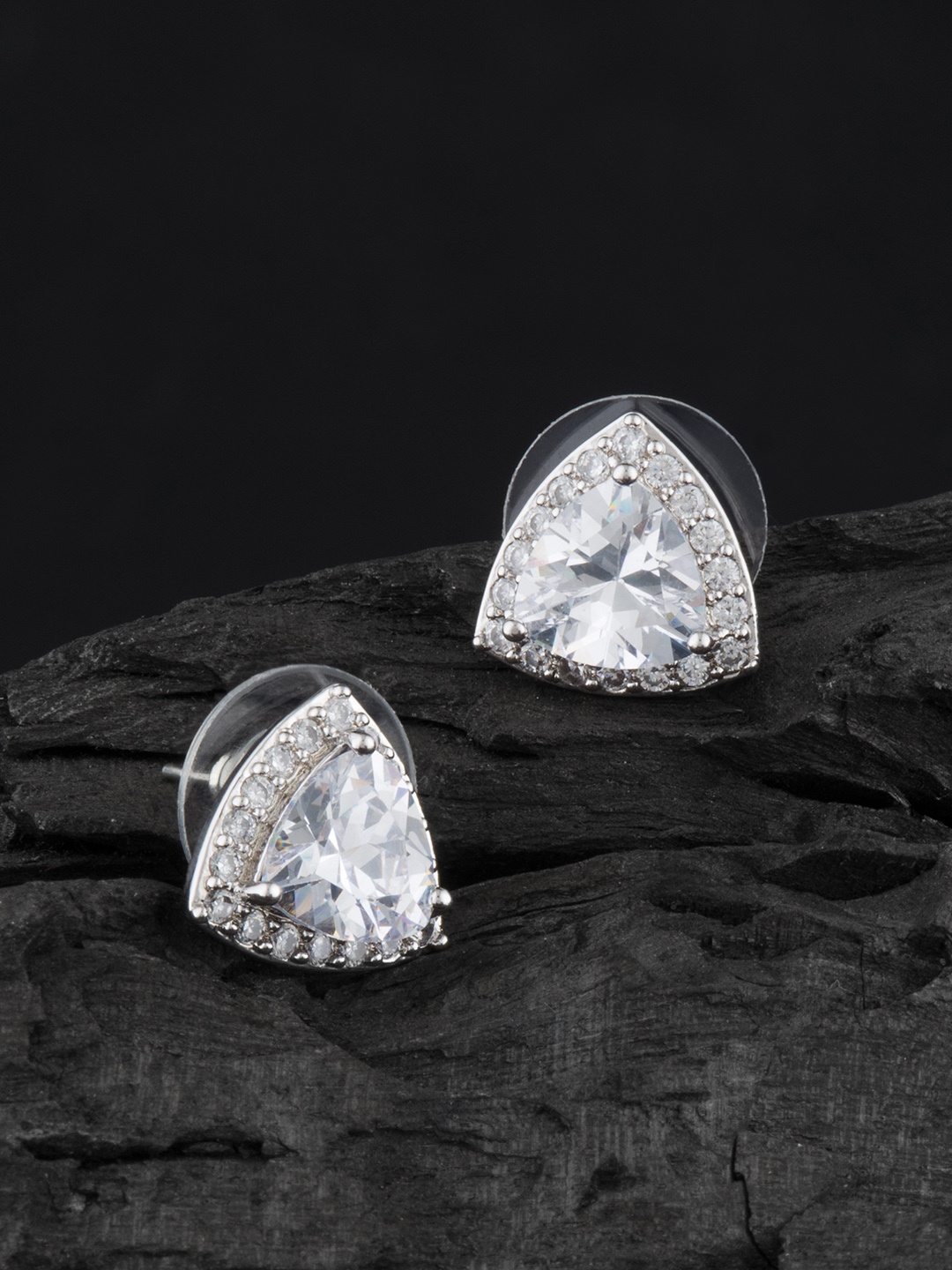 

E2O Silver-Plated Triangular Studs