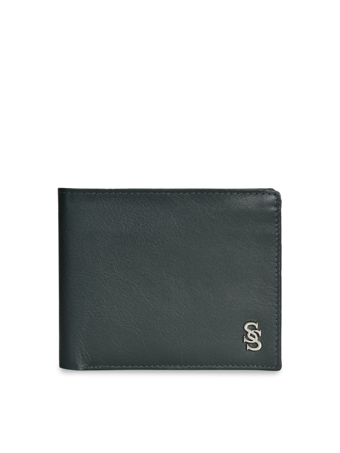Second SKIN Men Green Solid Two Fold Wallet