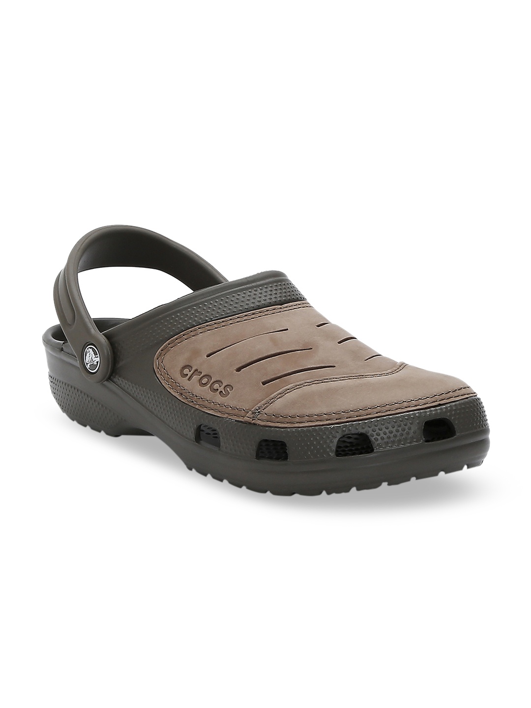 

Crocs Bogota Men Brown Beige Suede Clogs