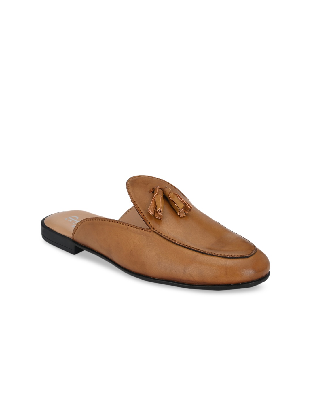 

El Paso Men Tan Brown Solid Mules