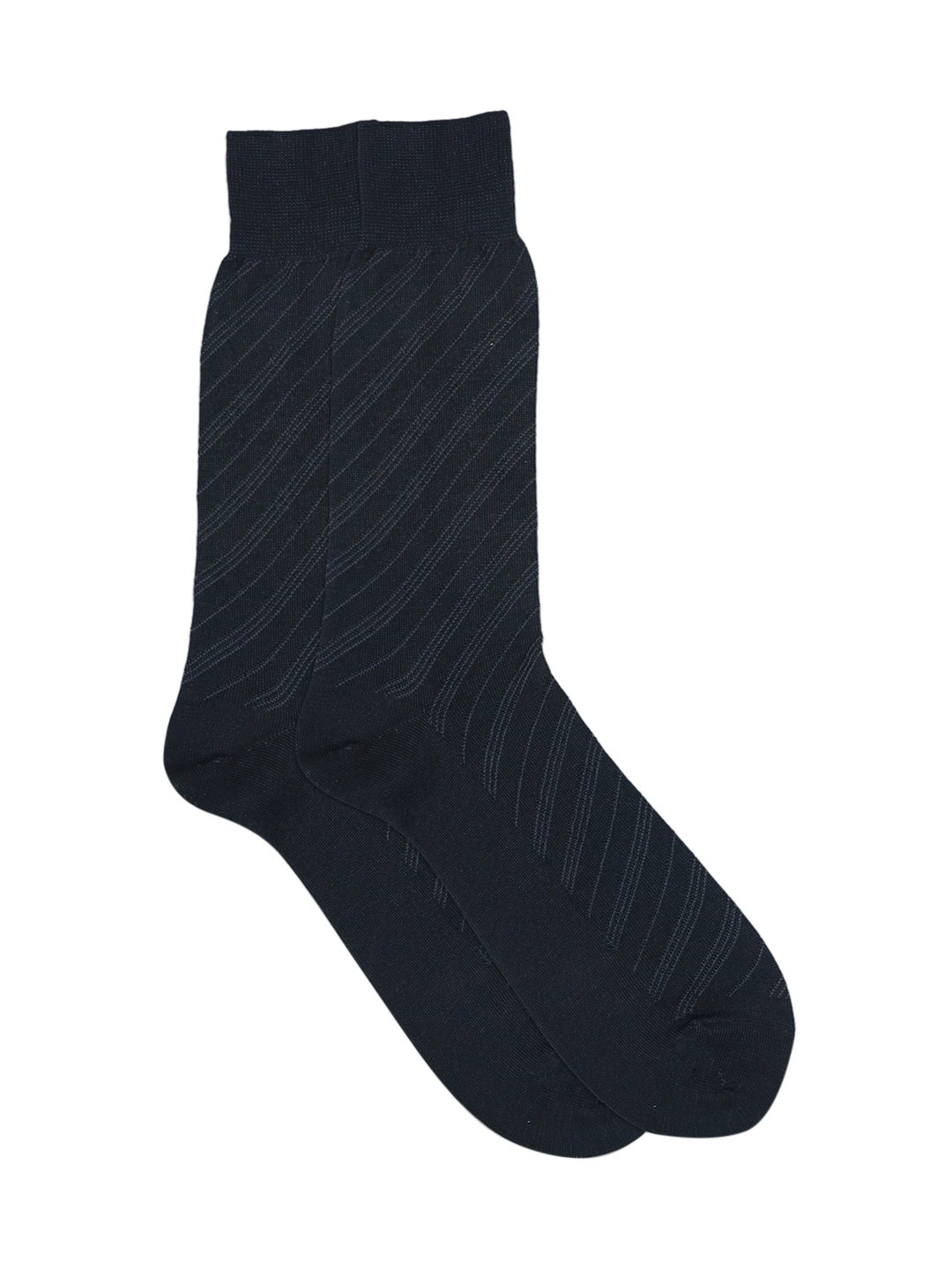 

Balenzia Men Black Striped Crew-Length Socks, Multi