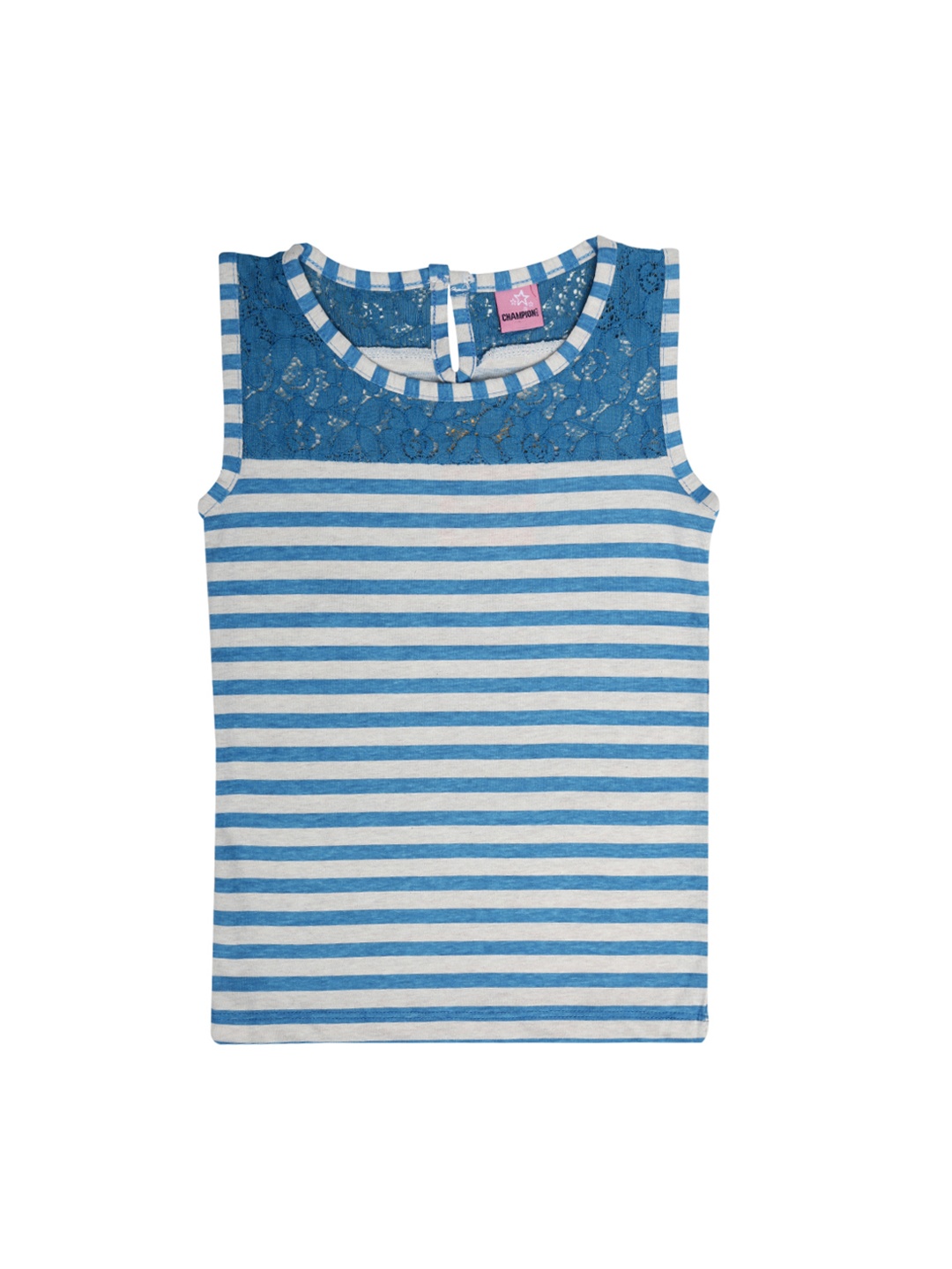 Dollar Champion Kidswear Girls Blue Striped Top