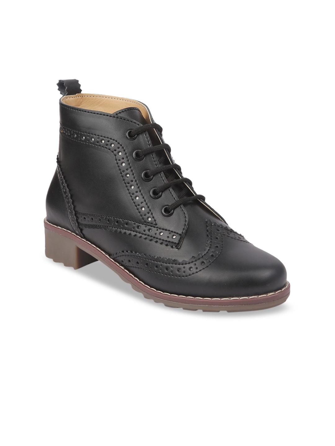 VALIOSAA Women Black Solid Heeled Boots