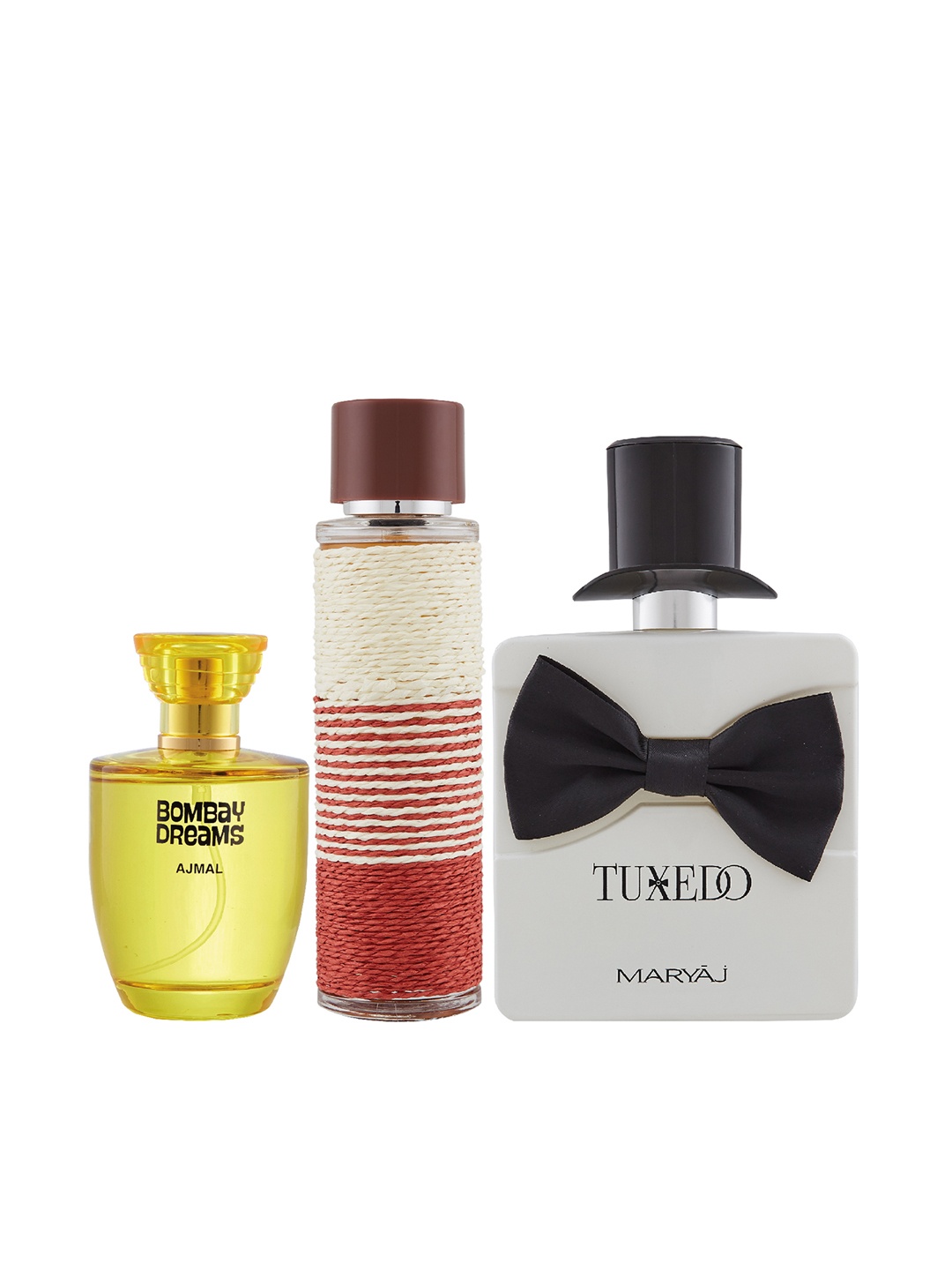 

Ajmal Unisex Set of 3 Bombay Dreams EDP Deuce Homme EDP & Tuxedo EDP Perfume 100ML each, Yellow