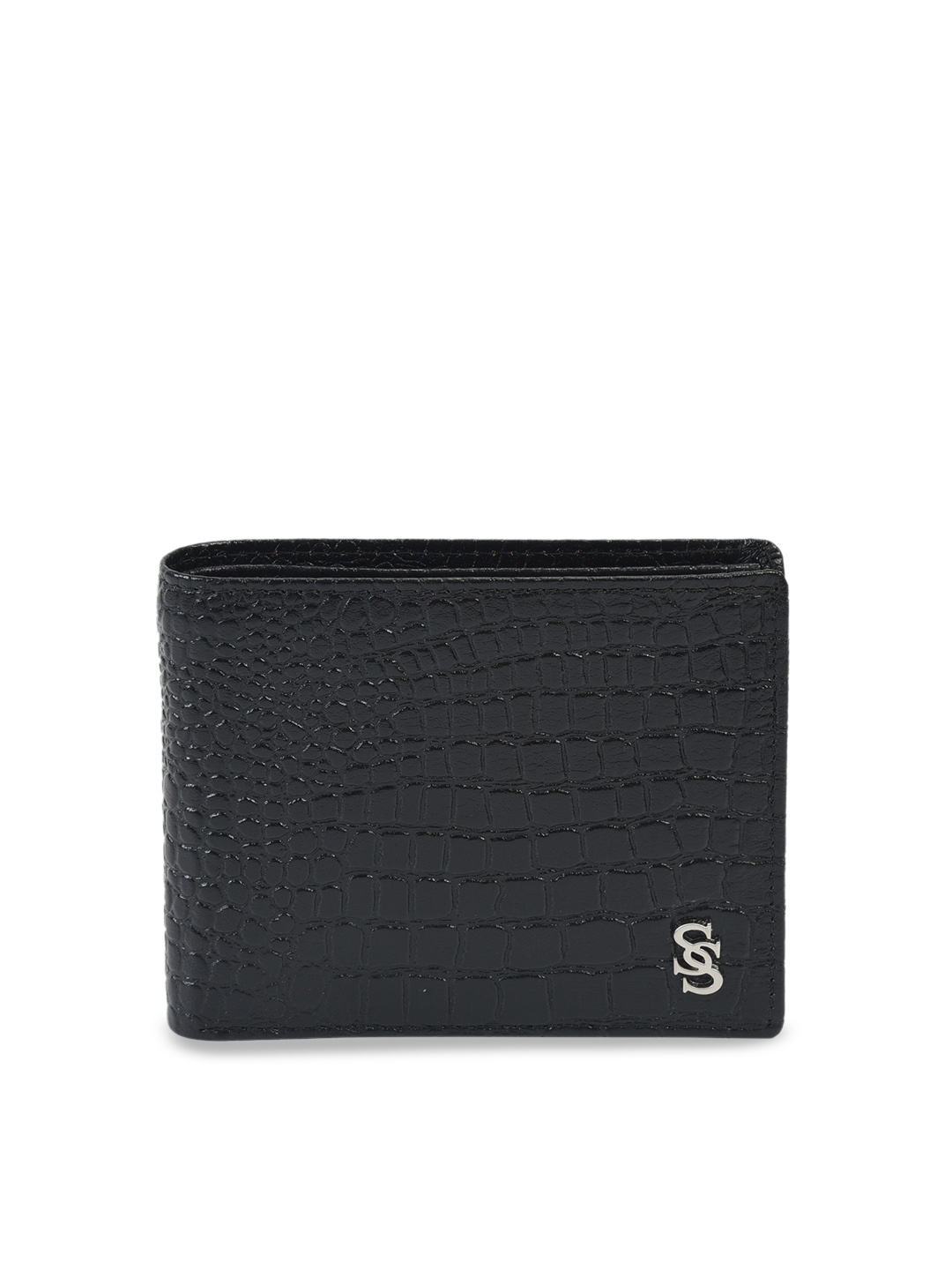 

Second SKIN Men Black Solid Two Fold Wallet