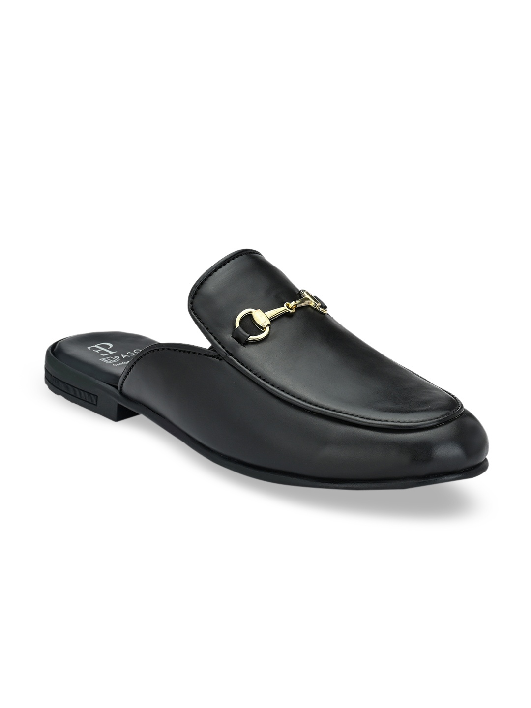 

El Paso Men Black Solid Mules