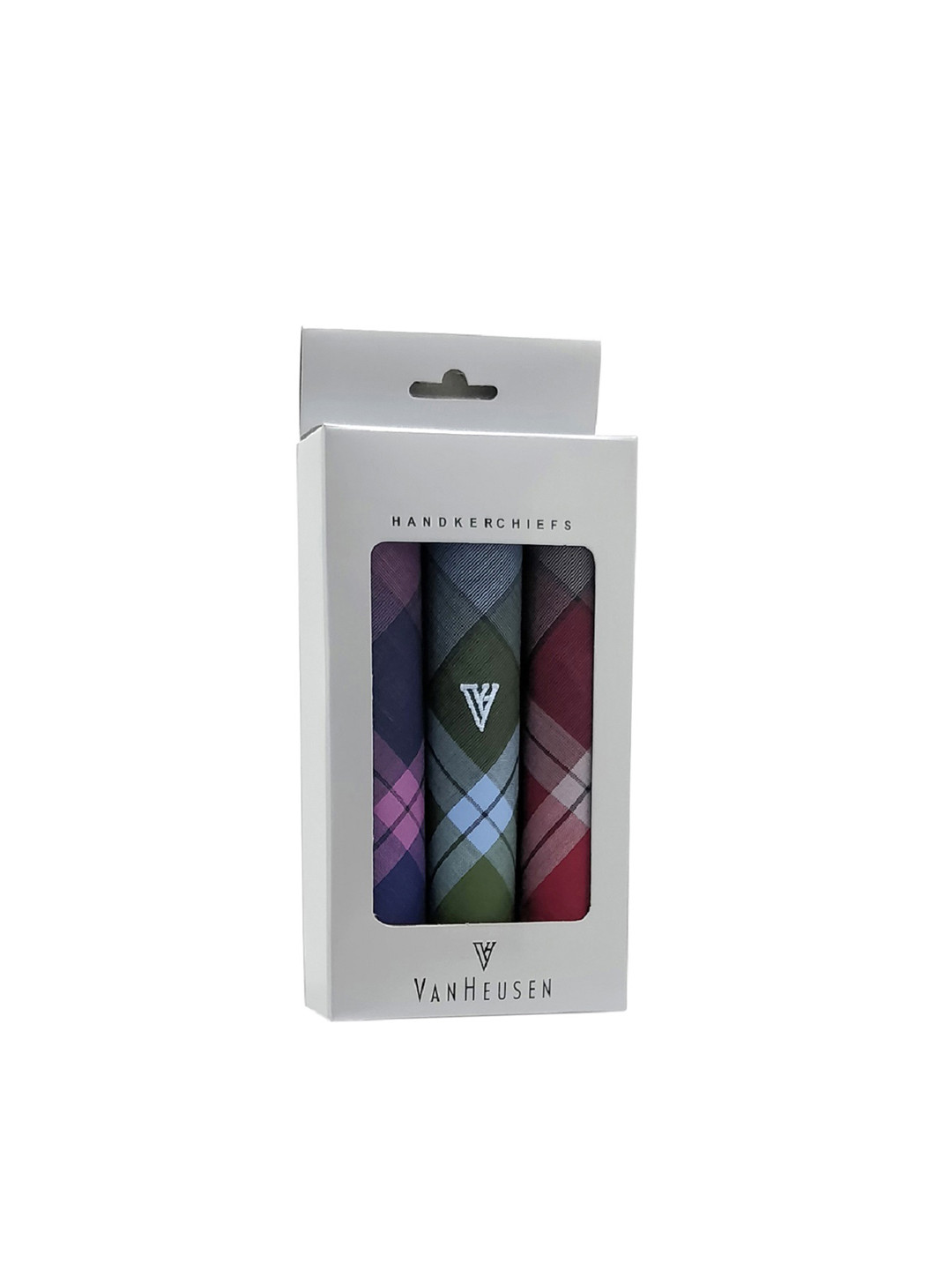 

Van Heusen Men Pack of 3 Checked Handkerchiefs, Purple