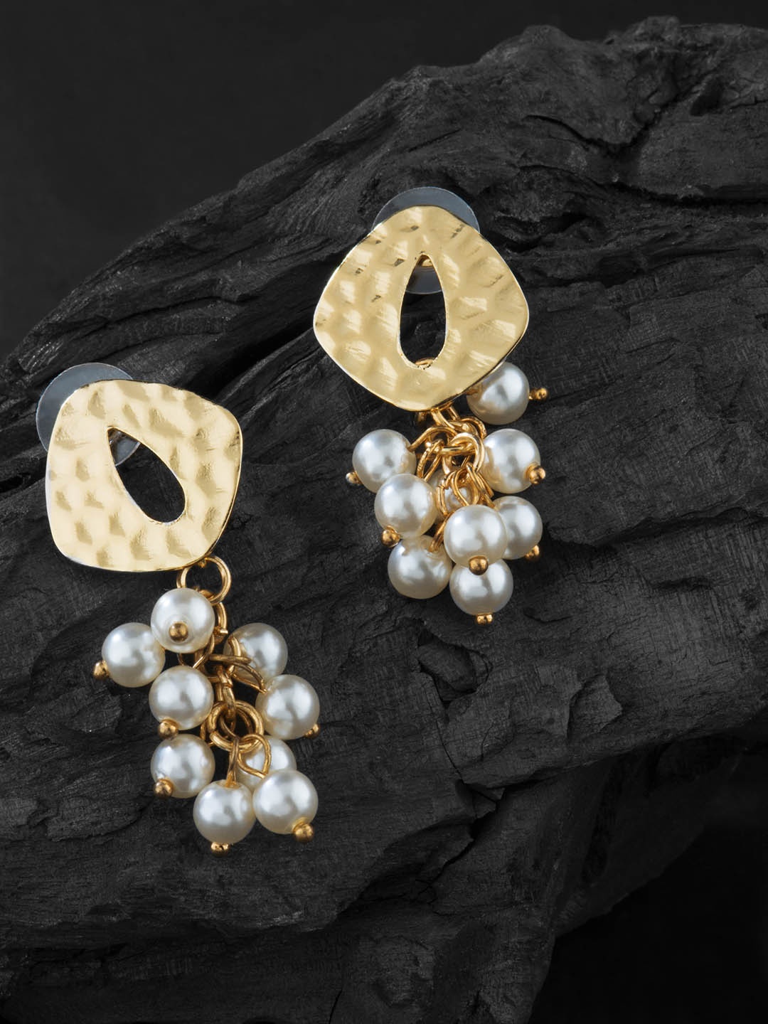 

E2O Gold-Plated & White Classic Drop Earrings