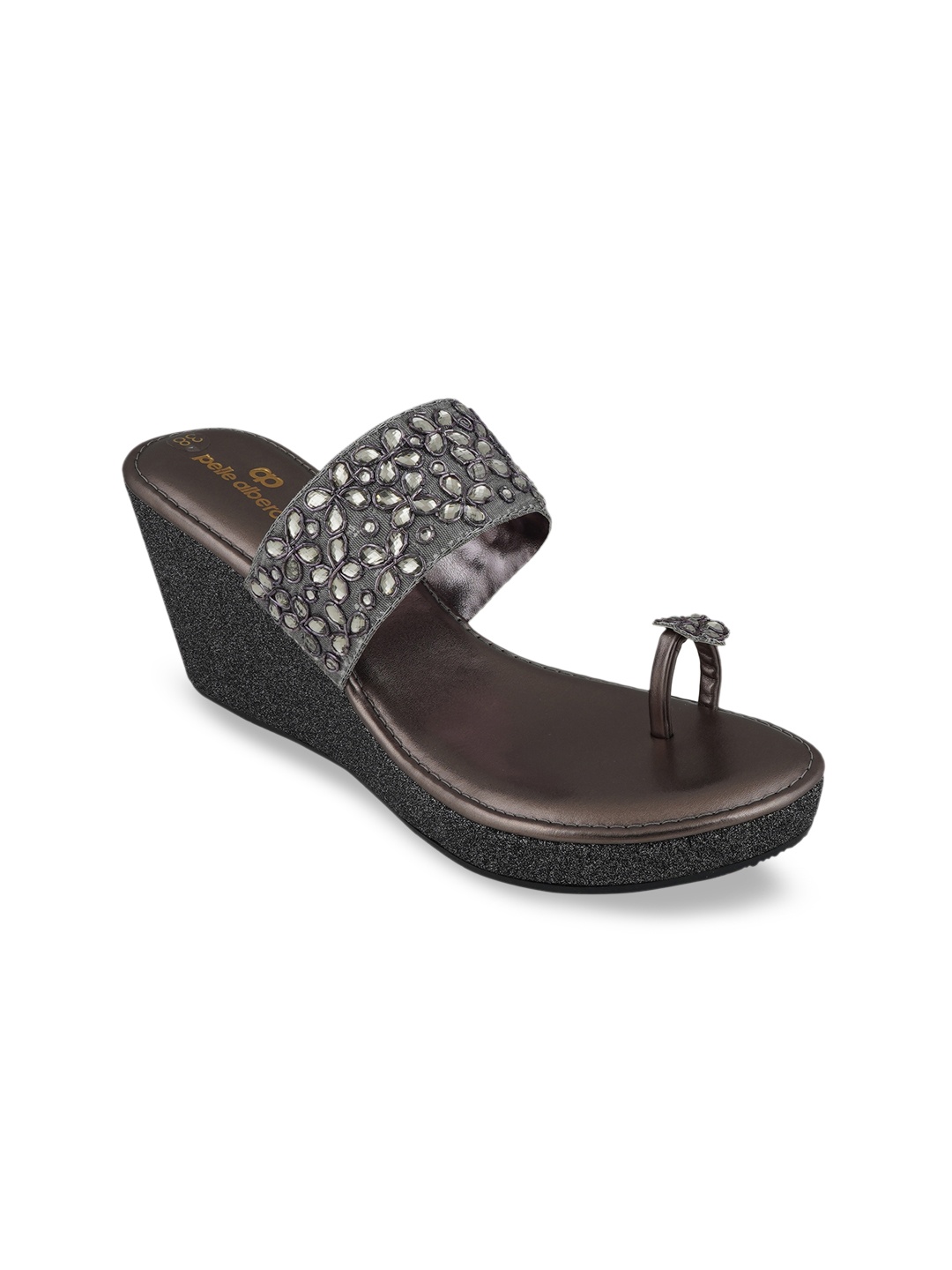 

pelle albero Women Grey Solid Wedges Heels