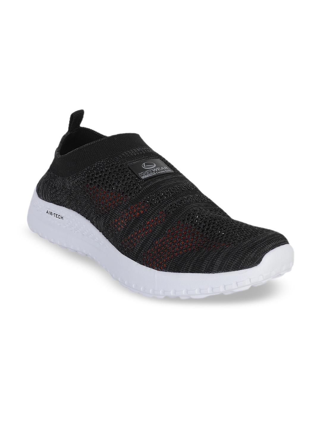 

Lancer Men Black Solid Slip-On Sneakers