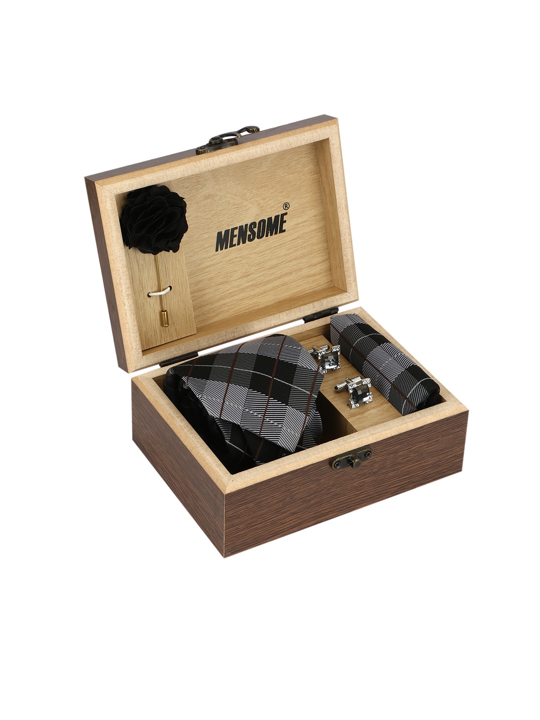 MENSOME Men Black & Grey Accessory Gift Set