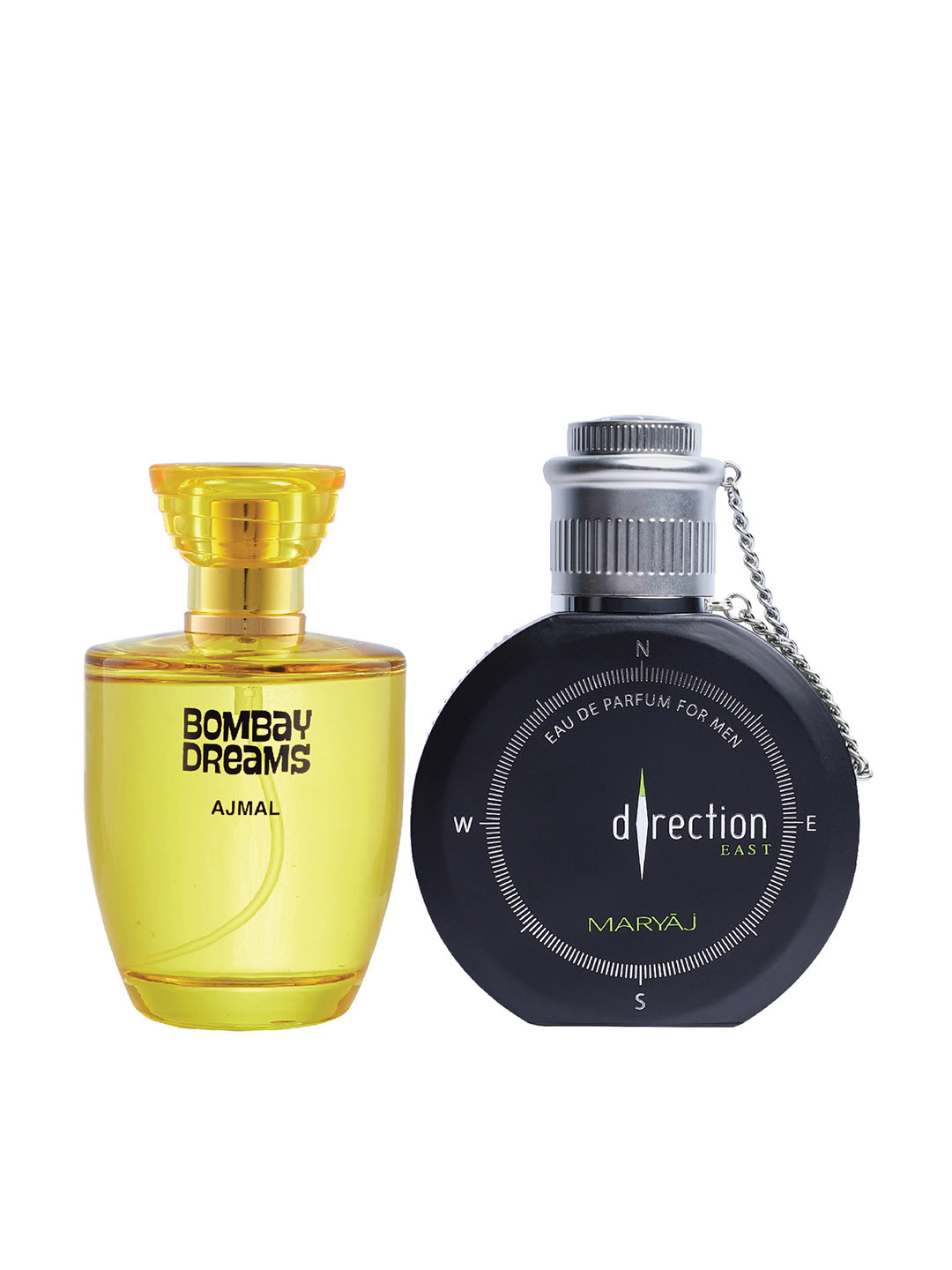 

Ajmal Unisex Set of Bombay Dreams EDP 100 ml & Maryaj Direction East EDP Perfumes 100 ml, Yellow
