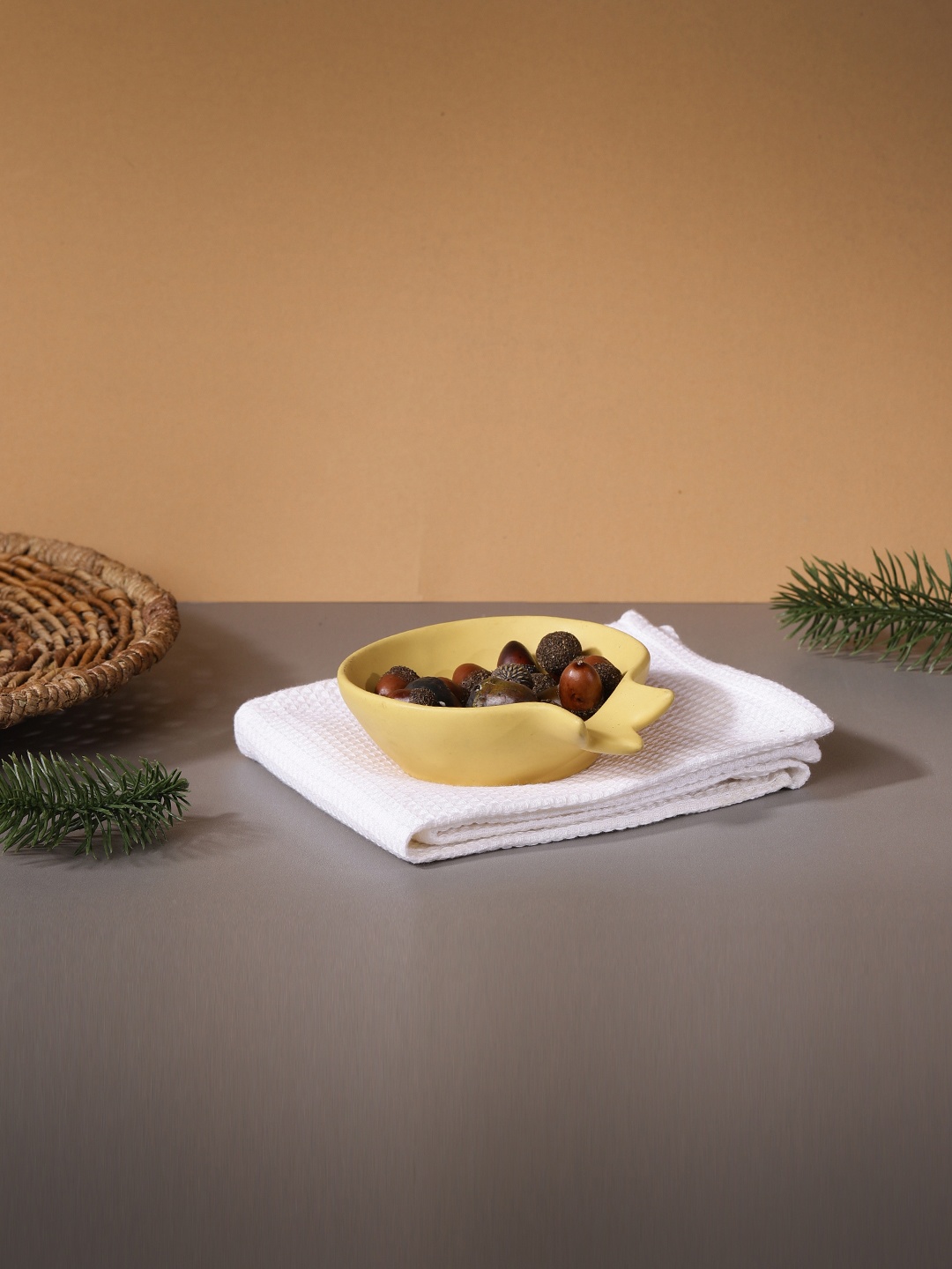 

Chumbak Mustard Yellow Solid Matt Stoneware Bowl