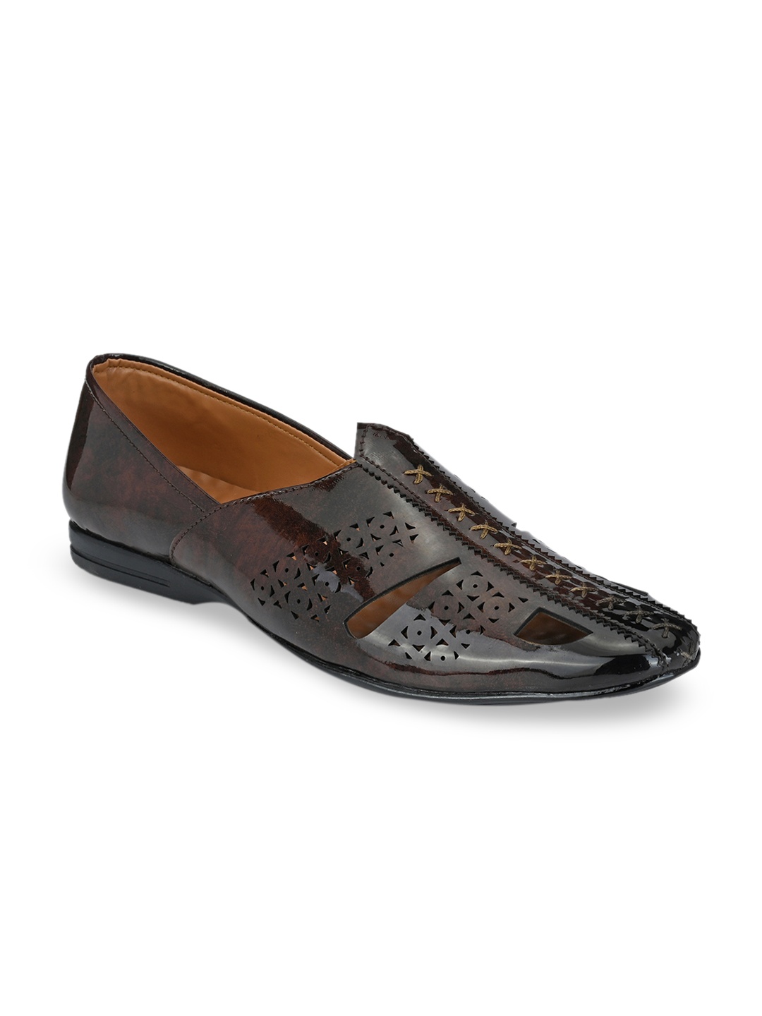 

Prolific Men Brown Synthetic Patent Mojaris
