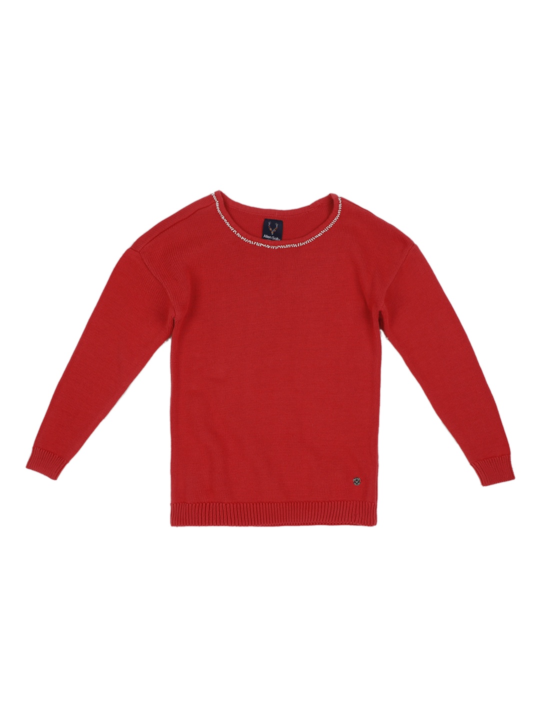 

Allen Solly Junior Girls Red Solid Pullover Sweater