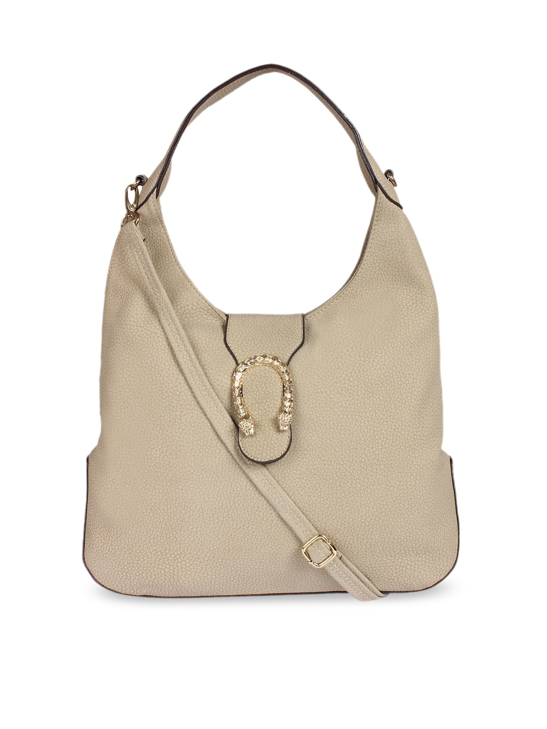 

red pout Beige Textured Shoulder Bag