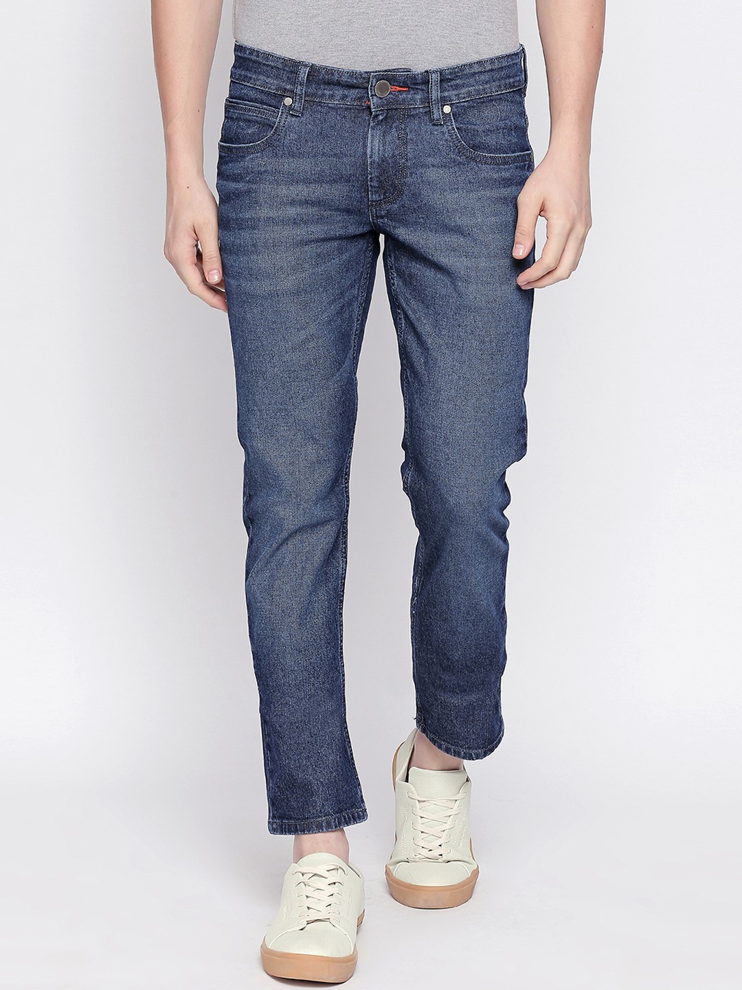 

Basics Men Navy Blue Skinny Fit Low-Rise Clean Look Stretchable Jeans