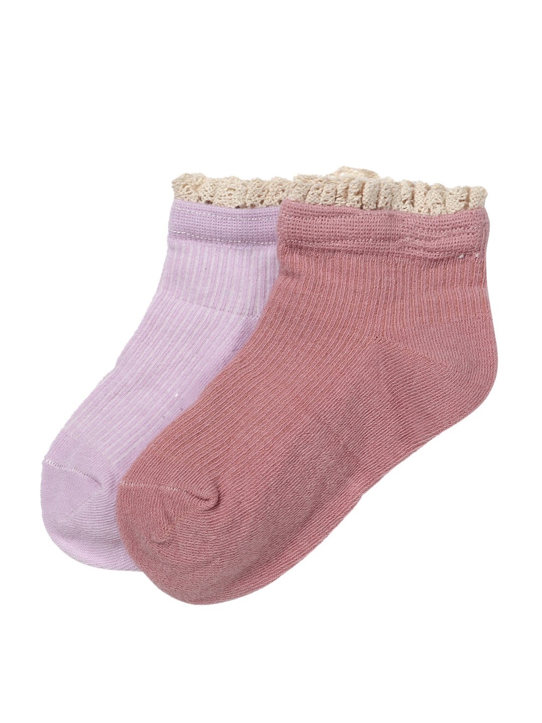 

J Style Kids Pack of 2 Solid Ankle Length Socks, Pink