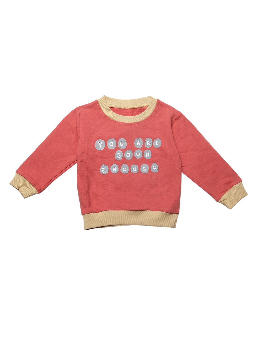

J Style Unisex Coral Red Printed Sweatshirt