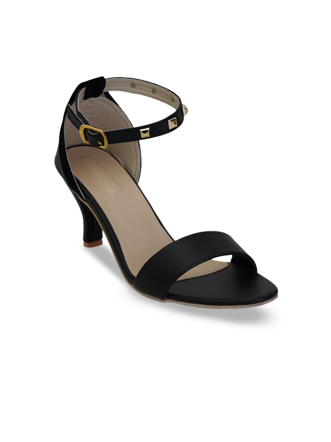 

WOMENS BERRY Women Black Embellished Heels