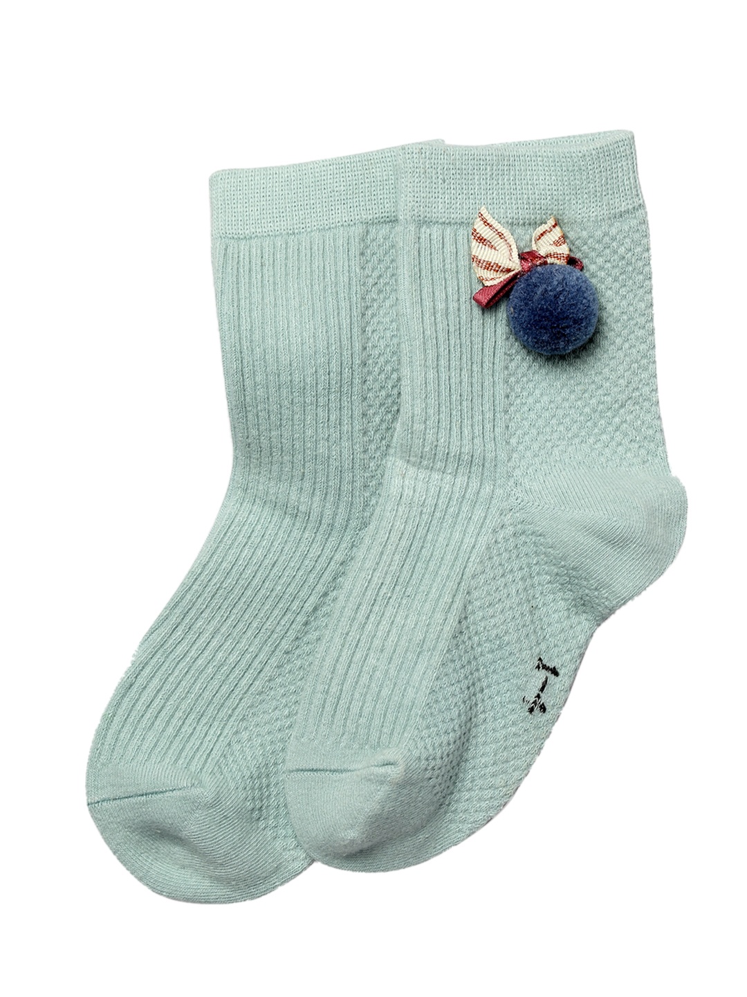 

J Style Kids Pack of 2 Green Above Ankle-Length Socks