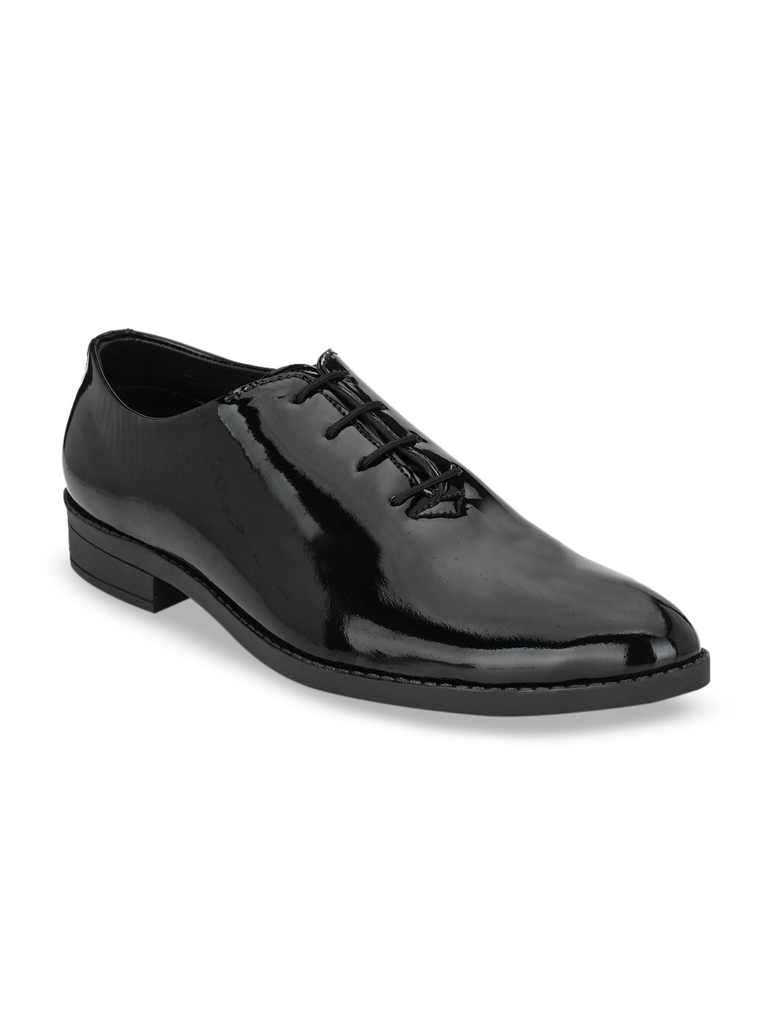 Prolific Men Black Solid Formal Oxfords