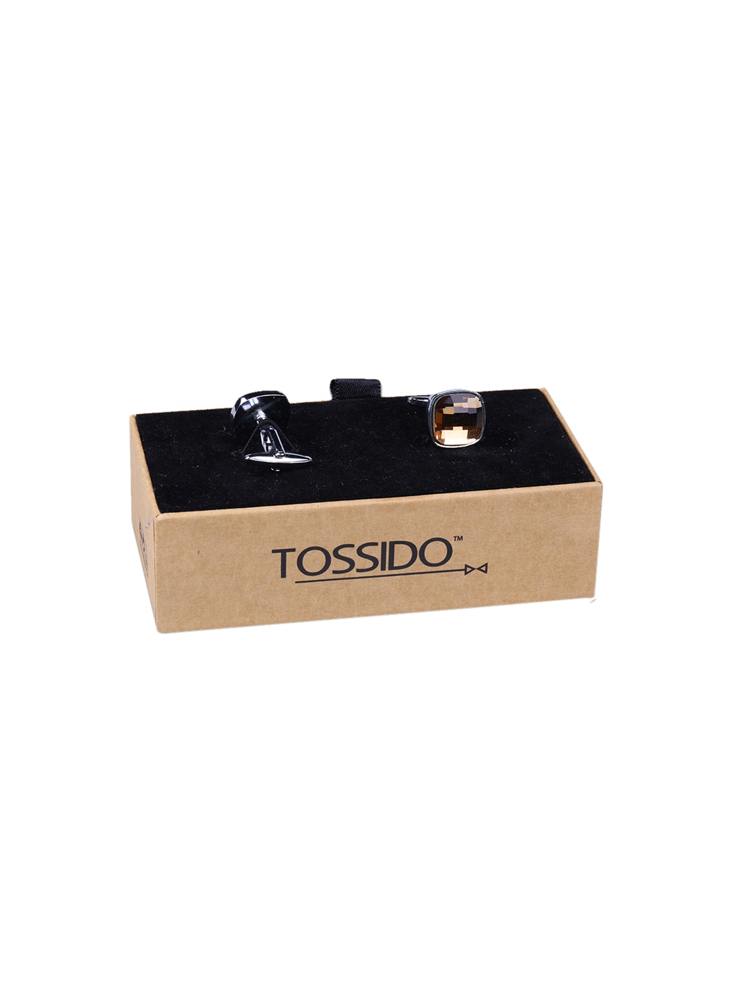

Tossido Men Brown Solid Cufflinks