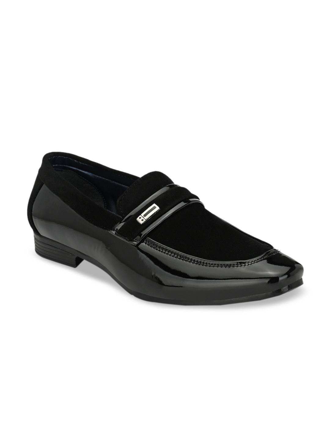 

Ferraiolo Men Black Solid Party Loafers