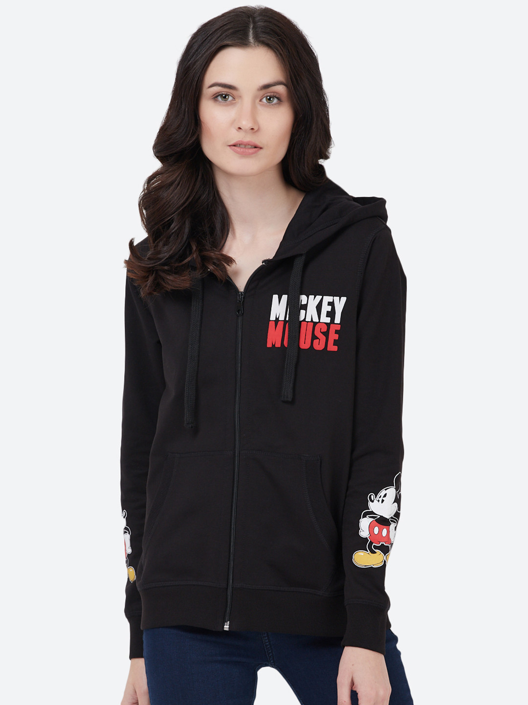 

Free Authority Women Mickey & Friends Featured Black Printed Hooded Sweatshirt