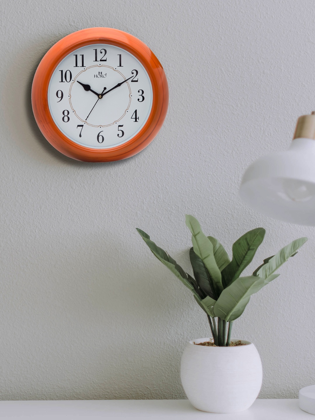 Horo White Handcrafted Geometric Solid Analogue Wall Clock